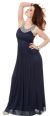 Pearls U-Neck Ruched Long Formal Bridesmaid Dress  in alternative picture